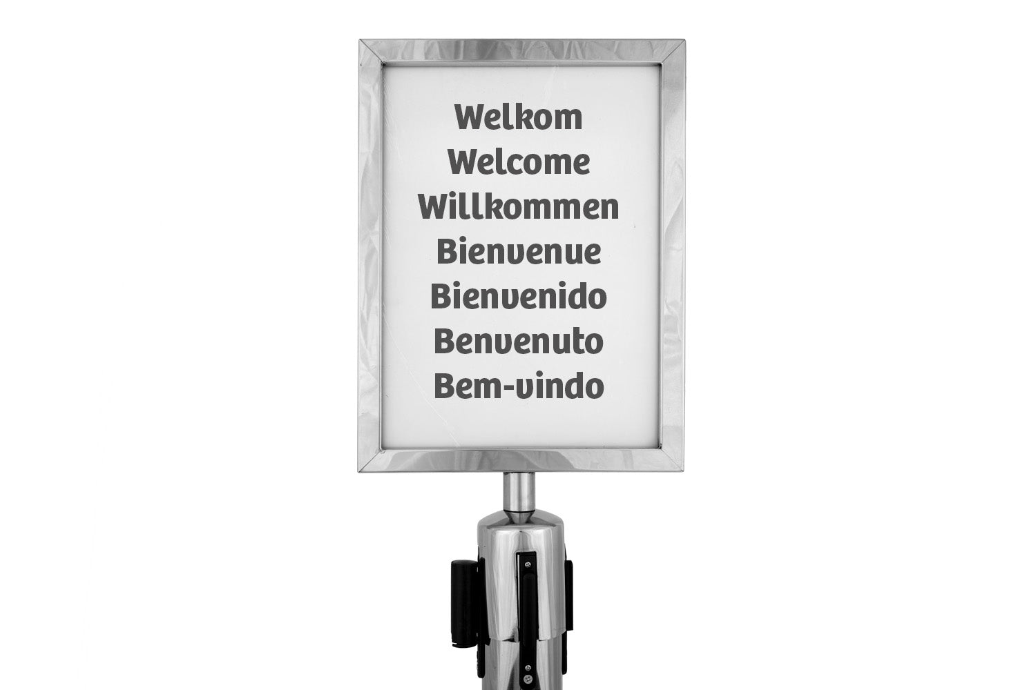 Posterframe A4 staand voor Trekband | Chroom | GJ Floors