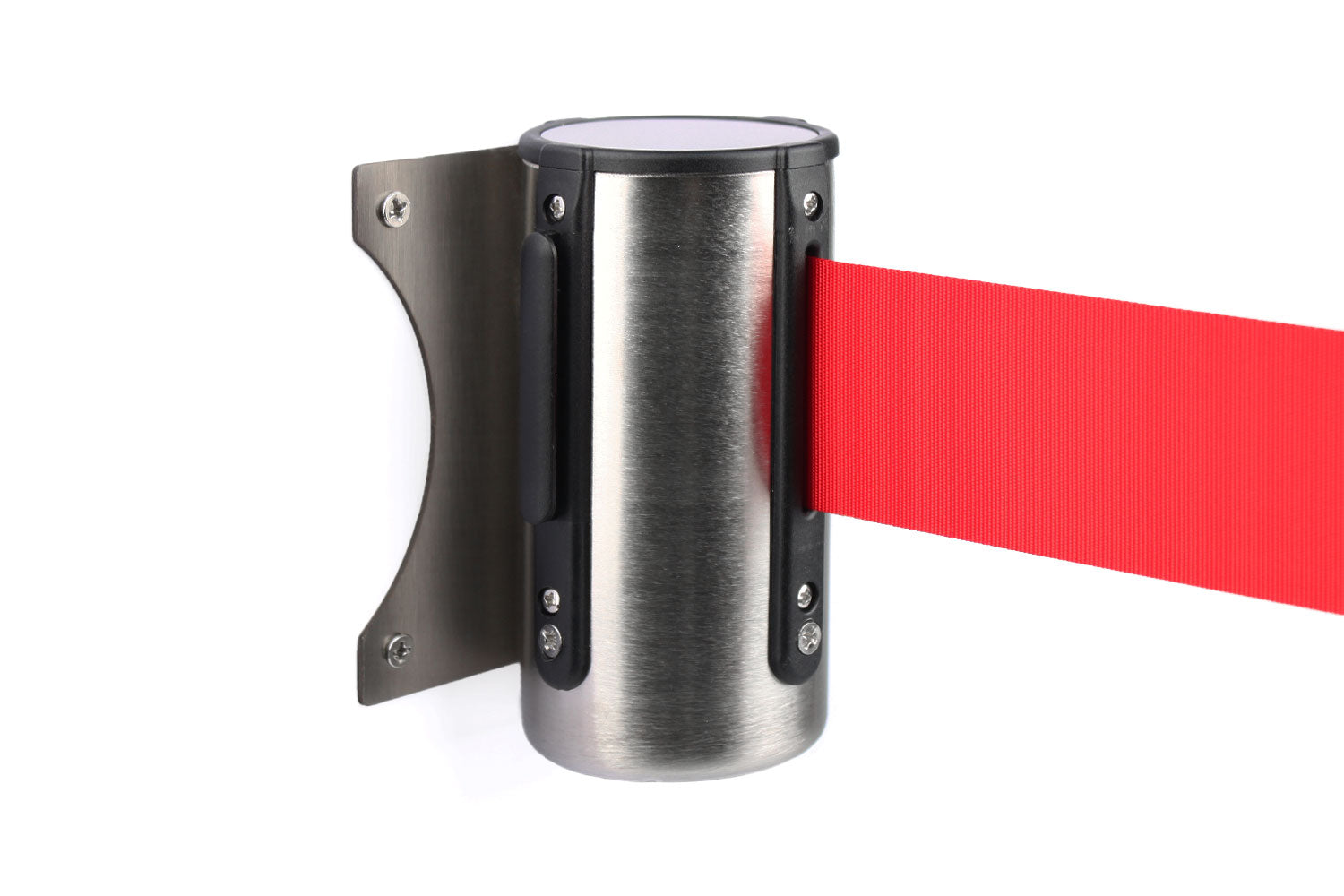 Wandsysteem met Trekband - Geborsteld Chroom - Rood