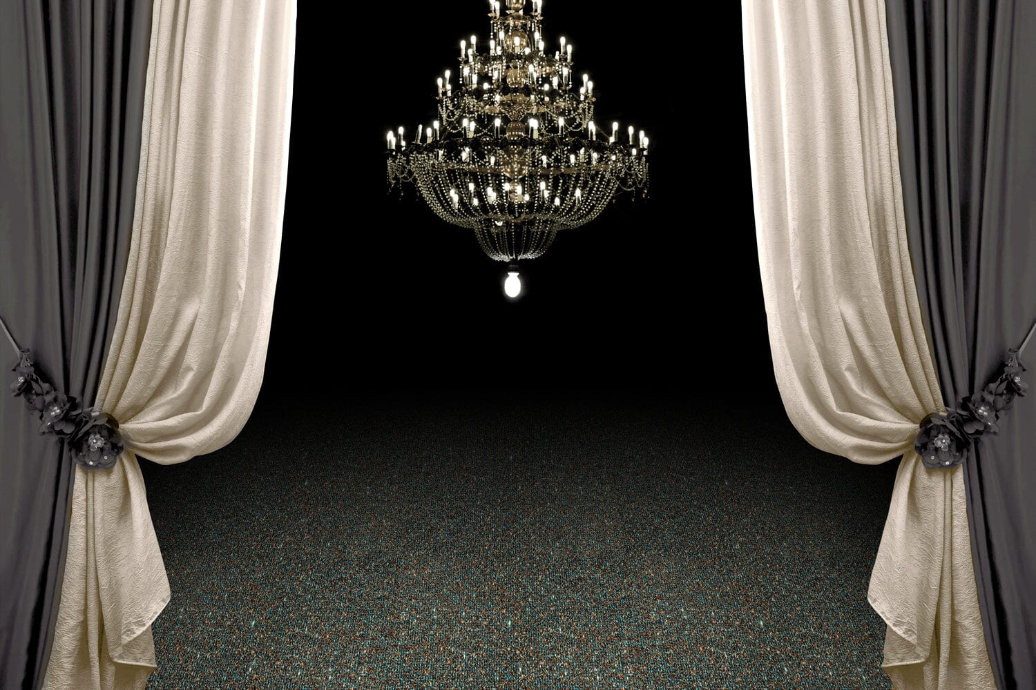 Glitterloper SunriseC | Blauw + Goud | GJ Floors