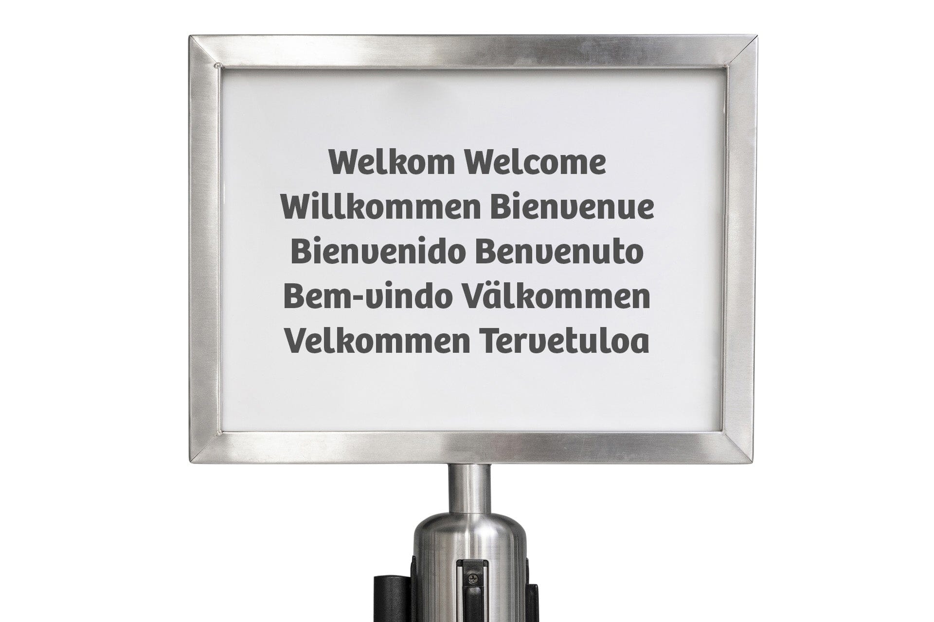 Posterframe A4 liggend voor Trekband | Geborsteld Chroom | GJ Floors