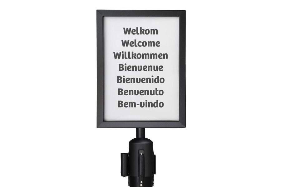 Posterframe A4 staand voor Trekband - Zwart