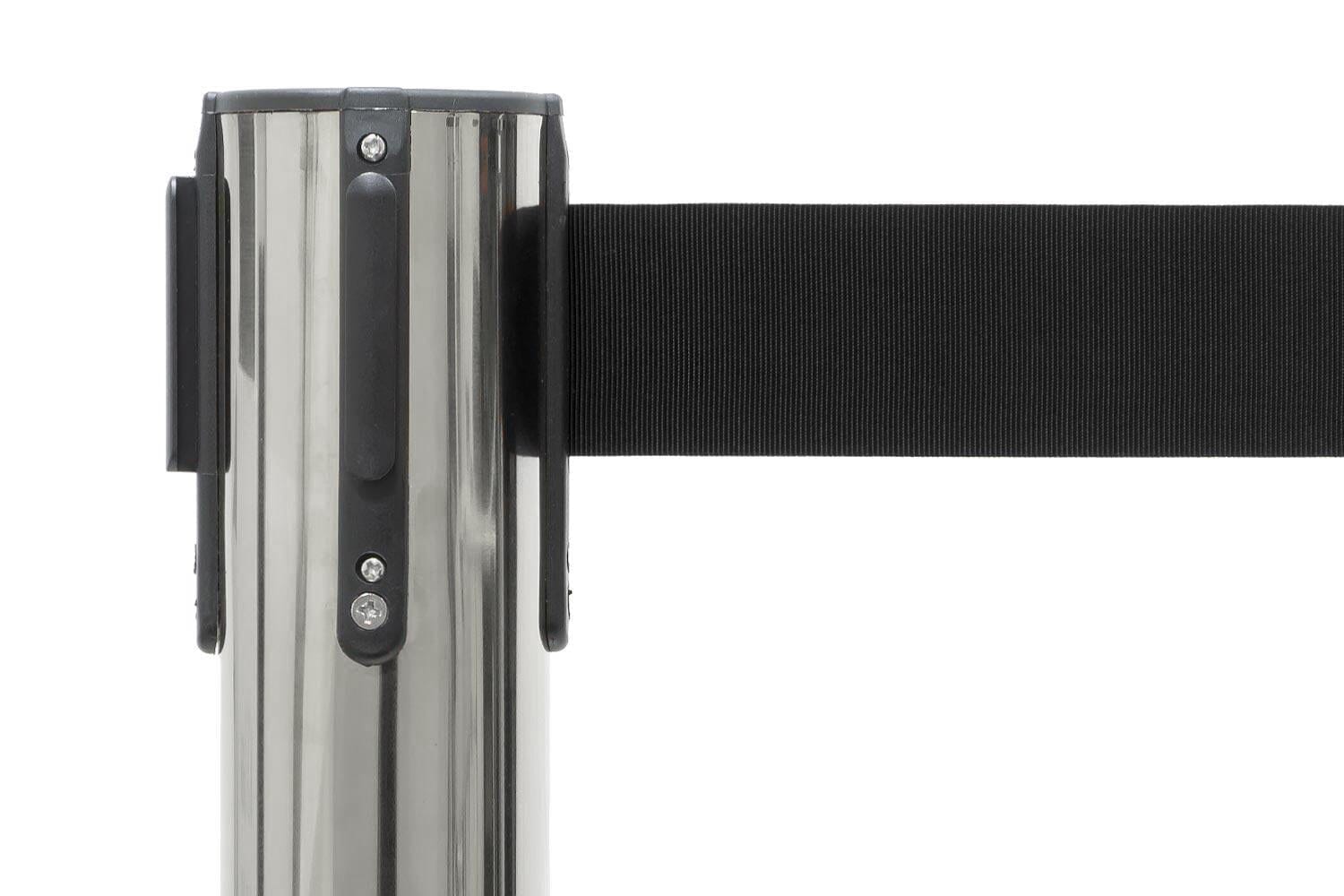 Set afzetpalen met Trekband | Chroom - Zwart Afzetpalen Rodelopers 