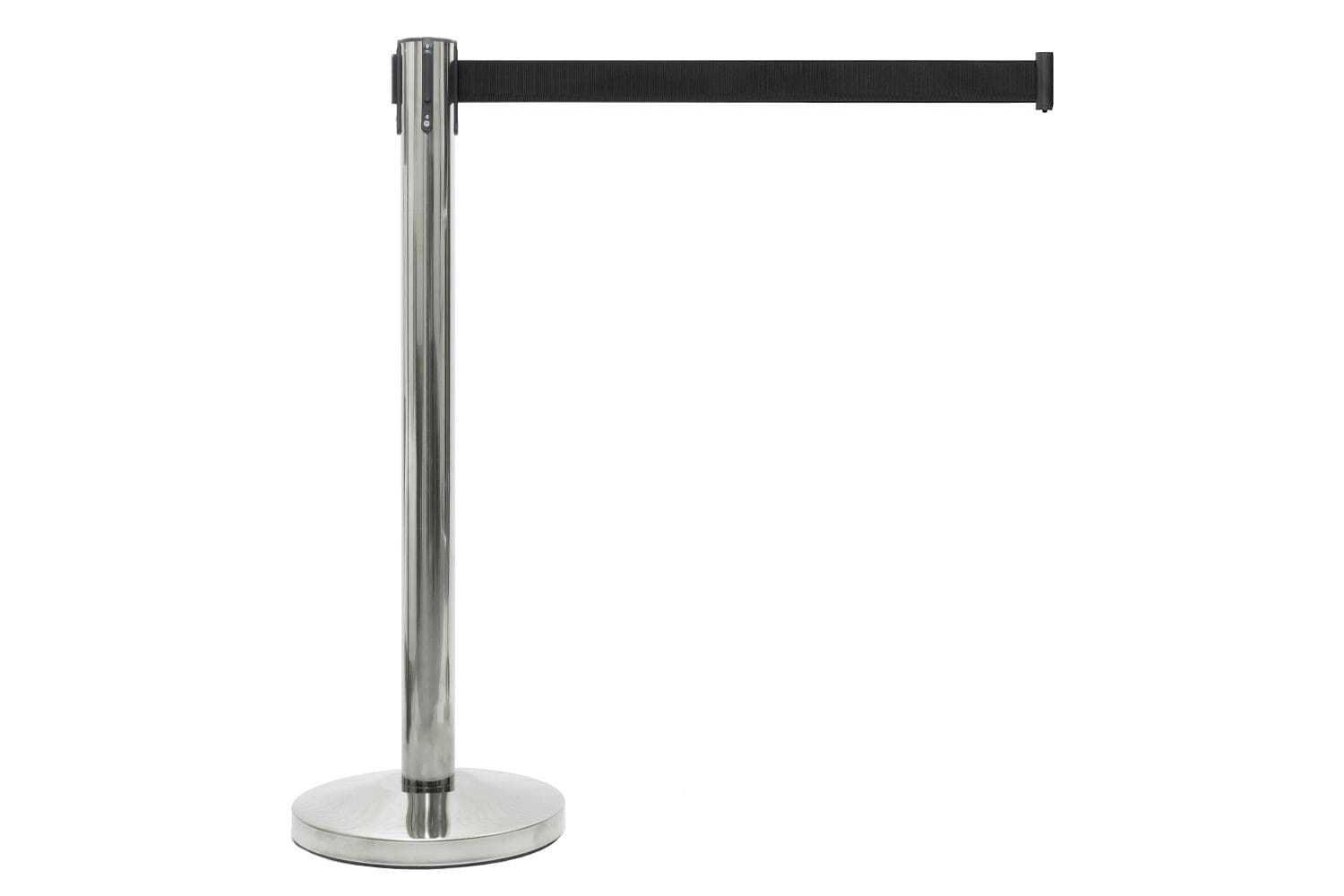 Set afzetpalen met Trekband | Chroom - Zwart Afzetpalen Rodelopers 