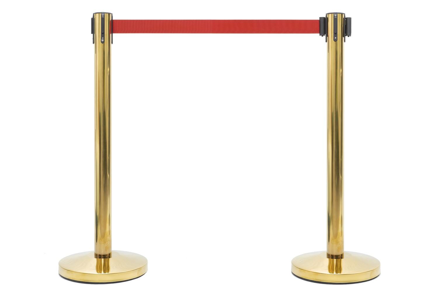 Set afzetpalen met Trekband | Messing - Rood Afzetpalen Rodelopers 
