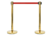 Set afzetpalen met Trekband | Messing - Rood van Rodelopers