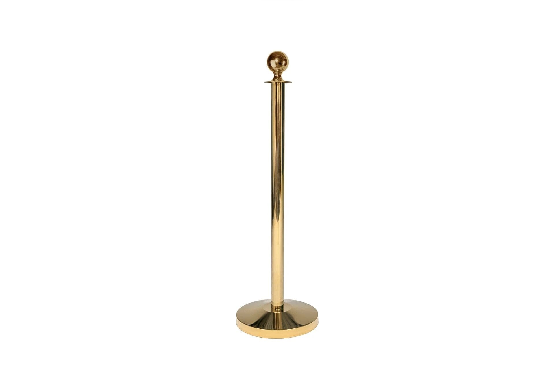 Afzetpaal ronde bol Messing